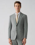 SUIT JACKET IN STRETCH FABRIC LIGHT GRAY STRIPES