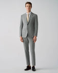 SUIT IN STRETCH FABRIC LIGHT GRAY STRIPES