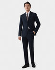 SUIT IN MICRO-PATTERNED VIRGIN WOOL NAVY