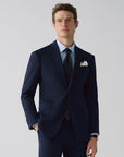 SUIT JACKET IN STRETCH FABRIC NAVY STRIPES