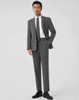 SUIT IN STRETCH FABRIC DEEP GRAY