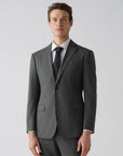 SUIT JACKET IN STRETCH FABRIC GRAY STRIPES