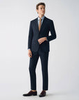 SUIT IN STRETCH FABRIC NAVY WELSH PRINCE'S GRID