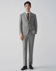 SUIT IN VIRGIN WOOL LIGHT GRAY