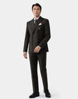 SUIT IN VIRGIN WOOL BROWM