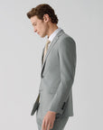 SUIT JACKET IN STRETCH FABRIC LIGHT GRAY STRIPES