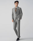 SUIT IN VIRGIN WOOL LIGHT GRAY