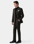 SUIT IN VIRGIN WOOL BROWM