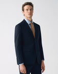 SUIT JACKET IN STRETCH FABRIC NAVY WELSH PRINCE'S GRID