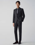 SUIT IN MICRO-PATTERNED VIRGIN WOOL REDA GRAY