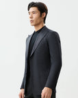 SUIT JACKET IN MICRO-PATTERNED STRETCH FABRIC GRAY