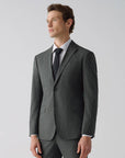 SUIT JACKET IN STRETCH FABRIC GRAY STRIPES