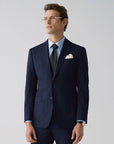 SUIT JACKET IN STRETCH FABRIC NAVY STRIPES