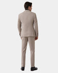 SUIT IN MICRO-PATTERNED VIRGIN WOOL BEIGE