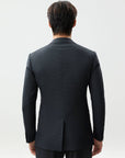 SUIT JACKET IN MICRO-PATTERNED STRETCH FABRIC GRAY