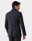 SUIT JACKET IN A WOOL BLEND GRAY HERRINGBONE PATTERN