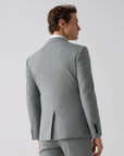 SUIT JACKET IN STRETCH FABRIC LIGHT GRAY STRIPES