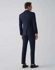 SUIT IN STRETCH FABRIC NAVY STRIPES