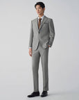 SUIT IN VIRGIN WOOL LIGHT GRAY