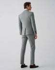 SUIT IN STRETCH FABRIC LIGHT GRAY STRIPES