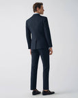 SUIT IN STRETCH FABRIC NAVY WELSH PRINCE'S GRID