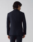 SUIT JACKET IN A WOOL BLEND NAVY STRIPES