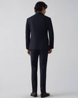 SUIT IN A WOOL BLEND NAVY STRIPES