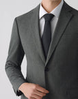 SUIT IN STRETCH FABRIC GRAY STRIPES