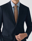 SUIT JACKET IN STRETCH FABRIC NAVY WELSH PRINCE'S GRID