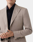 SUIT IN MICRO-PATTERNED VIRGIN WOOL BEIGE