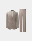 SUIT IN MICRO-PATTERNED VIRGIN WOOL BEIGE