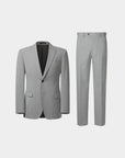 SUIT IN STRETCH FABRIC LIGHT GRAY STRIPES