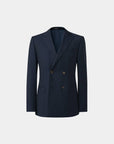 SUIT JACKET IN A WOOL BLEND BLUE AND BLACK STRIPES