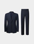 SUIT IN STRETCH FABRIC NAVY STRIPES