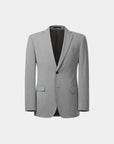 SUIT JACKET IN STRETCH FABRIC LIGHT GRAY STRIPES