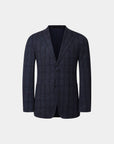 SUIT JACKET IN STRETCH FABRIC WITH NAVY AND RED GRID PATTERN