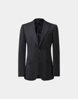 SUIT JACKET IN A WOOL BLEND GRAY HERRINGBONE PATTERN