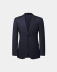 SUIT JACKET IN STRETCH FABRIC NAVY AND WHITE STRIPES