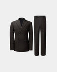 SUIT IN VIRGIN WOOL BROWM