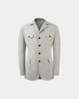 SAFARI JACKET IN A LINEN BLEND BEIGE