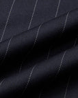 SUIT JACKET IN STRETCH FABRIC NAVY AND WHITE STRIPES