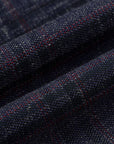 SUIT JACKET IN STRETCH FABRIC WITH NAVY AND RED GRID PATTERN