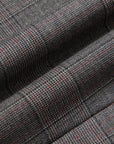 SUIT IN VIRGIN WOOL GRAY GRID PATTERN